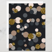 紙吹雪ピーチ、メープル、グレイおよび金ゴールドグリッター紙 (正面/裏面)