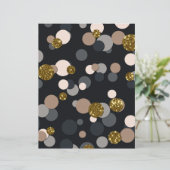 紙吹雪ピーチ、メープル、グレイおよび金ゴールドグリッター紙 (スタンド正面)