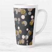 紙吹雪ピーチ、メープル、グレーと金ゴールドグリッター カフェラテマグ (右)