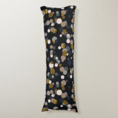 紙吹雪ピーチ、メープル、グレーと金ゴールドグリッター ボディピロー (正面縦)