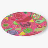 紙吹雪フィエスタピンク ペーパープレート (アングル)