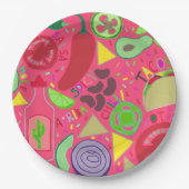 紙吹雪フィエスタピンク ペーパープレート (正面)