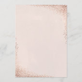 紙吹雪フェイクフォイルのディナーカード メニュー (裏面)