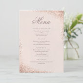 紙吹雪フェイクフォイルのディナーカード メニュー (スタンド正面)