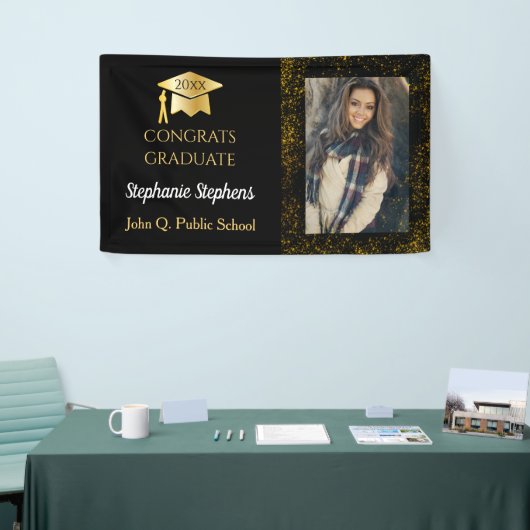 紙吹雪フォトおめでとう大学院名 |学校 横断幕 (トレードショー)