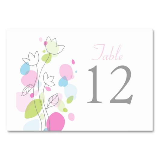 紙吹雪フラワー結婚花びらのテーブル番号 テーブルナンバー (裏面)