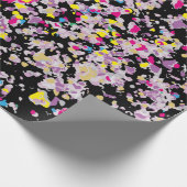 紙吹雪ブラック包装紙 ラッピングペーパー (角)