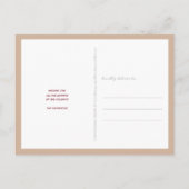 紙吹雪ブルゴーニュTanかわいい4写真クリスマス ポストカード (裏面)