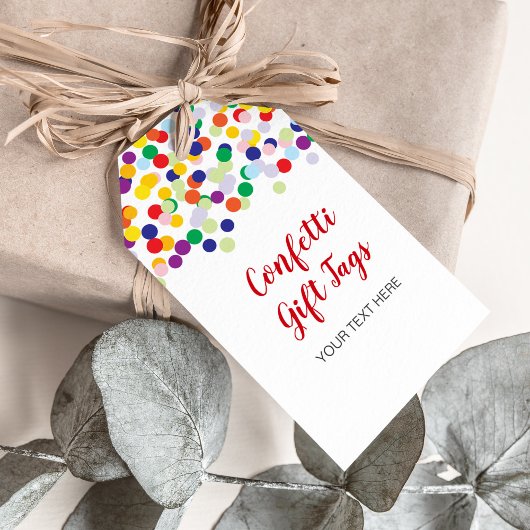 紙吹雪プレゼントラベルのシャワーとパーティーの好意 ギフトタグ