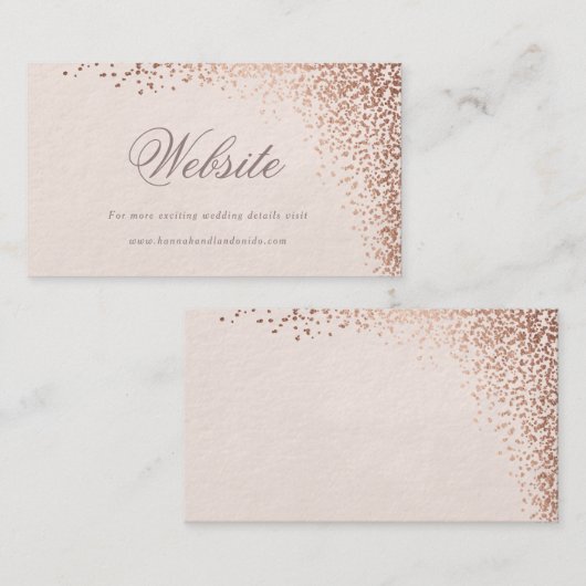 紙吹雪ホイフェイクル結婚のウェブサイトカード エンクロージャーカード (正面/裏面)