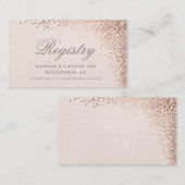 紙吹雪ホイフェイクル結婚・レジストリー・カード エンクロージャーカード (正面/裏面)