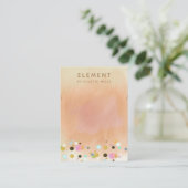 紙吹雪ボホテラコッタウォーターカラーネックレス 名刺 (スタンド正面)