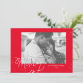 紙吹雪メリーフェスティバルフォトホリデーカード シーズンカード (スタンド正面)