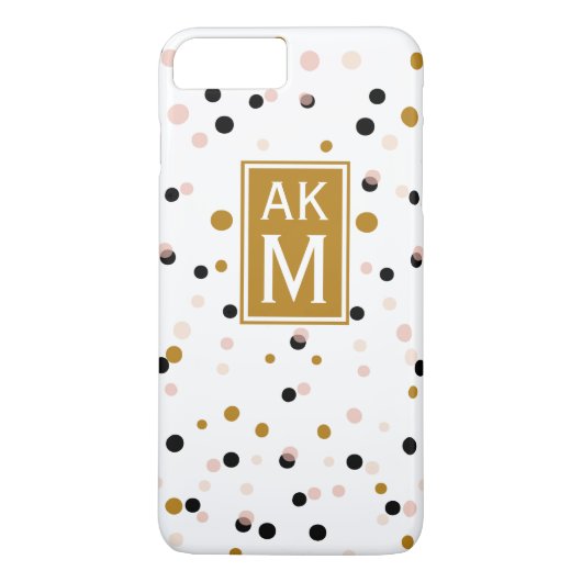 紙吹雪モダンドットモノグラムiPhone 7プラスケース Case-Mate iPhoneケース (裏面)