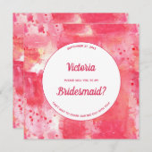 紙吹雪モダンピンクの水色が私の花嫁になる 招待状 (正面/裏面)