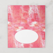 紙吹雪モダンピンクの水色抽象芸術名 プレイスカード (外部開封)