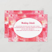 紙吹雪モダンピンクウォーター結婚カラー詳細 エンクロージャーカード (正面/裏面)