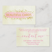 紙吹雪モダン手作りカードクラフトスクラップブック作り 名刺 (正面/裏面)