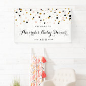 紙吹雪モダン水玉模様ベビーシャワーバナー 横断幕 (インサイチュ)