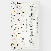 紙吹雪モダン水玉模様ベビーシャワーバナー 横断幕 (縦)