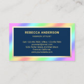 紙吹雪レインボー衣類掛けファッションスタイリスト 名刺 (裏面)