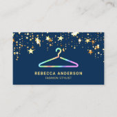 紙吹雪レインボー衣類掛けファッションスタイリスト 名刺 (正面)