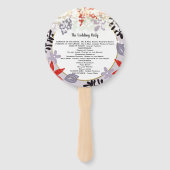 紙吹雪レッドラベンダー薄紫フローラ結婚式 プログラム ハンドファン (裏面)