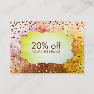 紙吹雪ヴィンテージクーポンカード伝票割引ギフト 割引カード