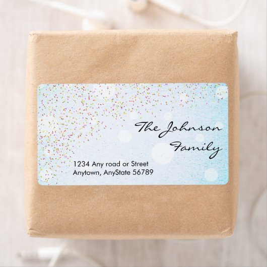 紙吹雪住所 シール (インサイチュ)