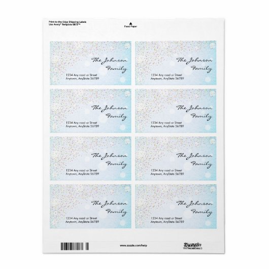 紙吹雪住所 シール (フルシート)