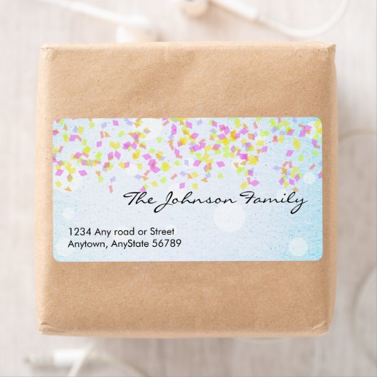 紙吹雪住所 シール (インサイチュ)