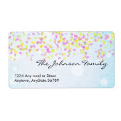 紙吹雪住所 シール (正面)