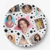 紙吹雪写真30歳の誕生日 ペーパープレート (正面)