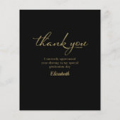 紙吹雪卒業写真の予算サンキューカード (裏面)