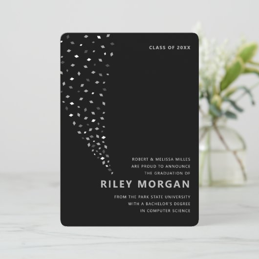 紙吹雪卒業発表 招待状 (スタンド正面)