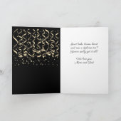 紙吹雪卒業記念ブラックフォト カード (内部)