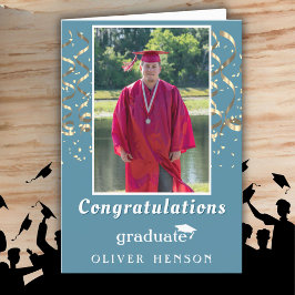 紙吹雪卒業記念写真 カード