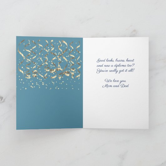 紙吹雪卒業記念写真 カード (内部)