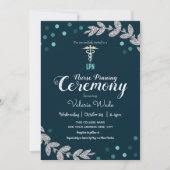 紙吹雪卒業LPNナース固定式 招待状 (正面)