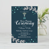 紙吹雪卒業LPNナース固定式 招待状 (スタンド正面)