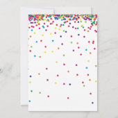 紙吹雪婚約パーティ招待状 |おもしろい虹 招待状 (裏面)