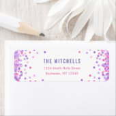 紙吹雪差出人住所ラベル |誕生日パーティー ラベル (インサイチュ)