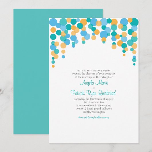 紙吹雪招待状 招待状 (正面/裏面)