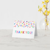 紙吹雪散布サンキューカード カード (黄色い花)