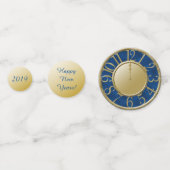 紙吹雪新年の時計の秒読みの コンフェッティ (裏面)