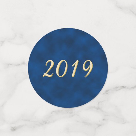 紙吹雪新年の時計の秒読みの コンフェッティ (スモール正面)