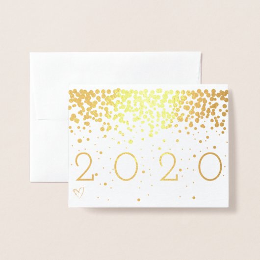 紙吹雪新年 箔カード (封筒付き正面)