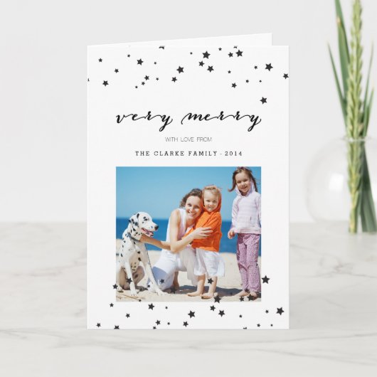 紙吹雪星 |フォトホリデーのグリーティングカード シーズンカード (正面)