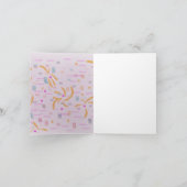 紙吹雪書カードのメッセージ カード (内部)