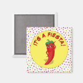 紙吹雪柄のフェスタ マグネット (正面/裏面)